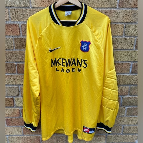 Nike Other - Vintage 1997-1999 Nike Glasgow Rangers Goalkeeper Shirt Large Satin